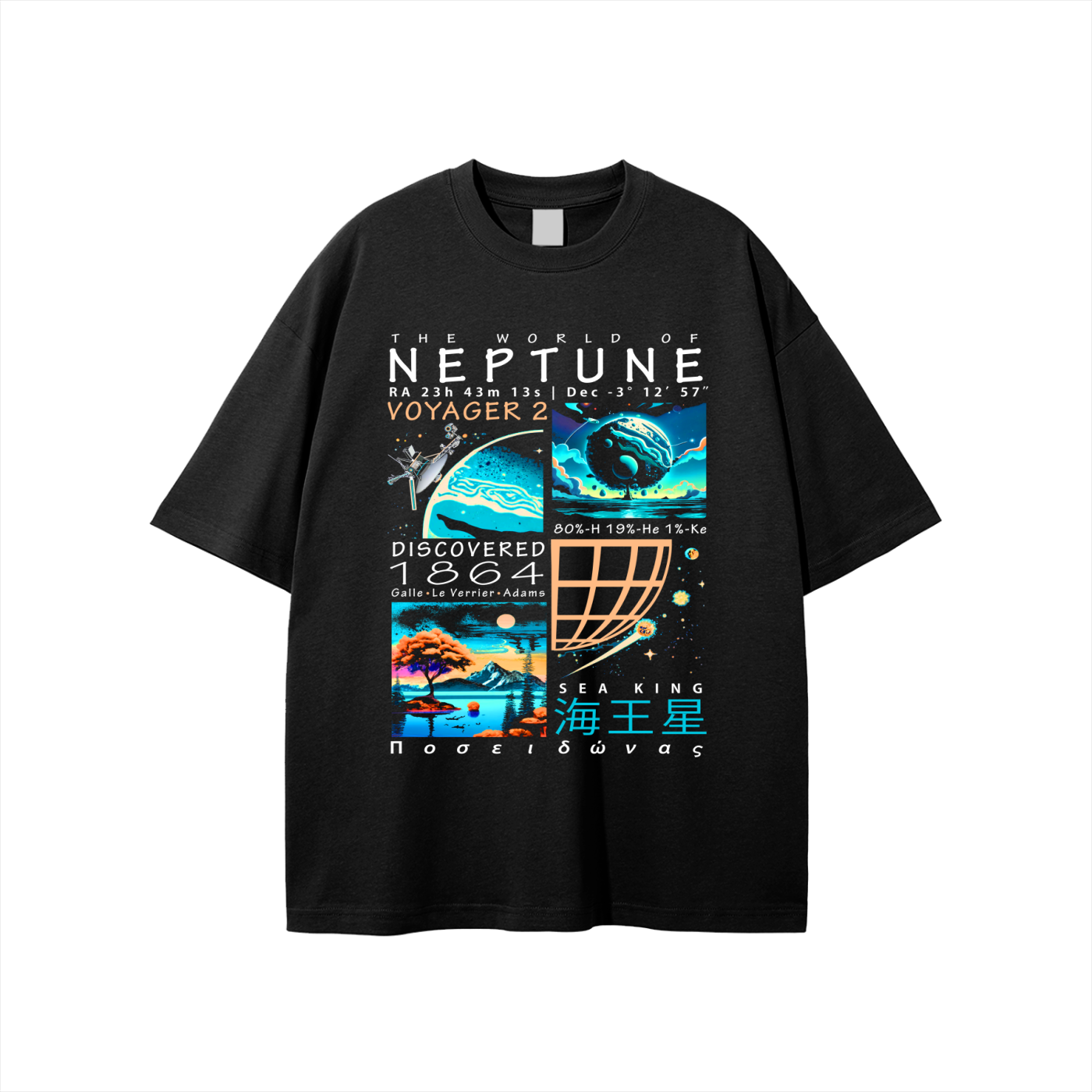 NUE Neptune Comic Flow T-Shirt (Black Edition)